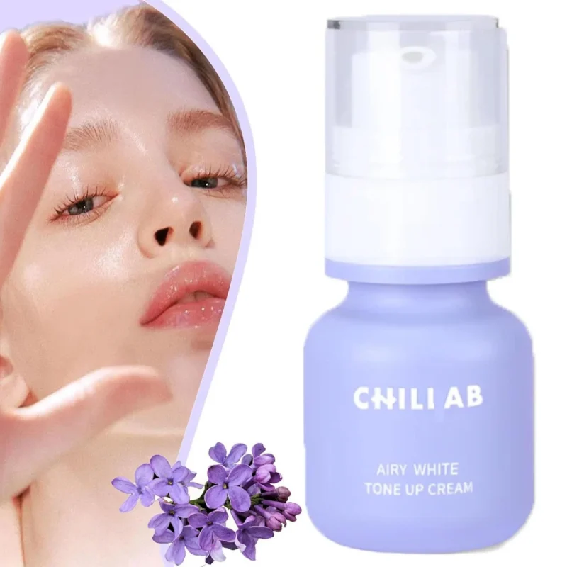Chillab Airy White Tone Up Cream SPF40/PA++ - Cloud-Like Mousse Texture, Instant Brightening & Moisturizing Primer (30g)