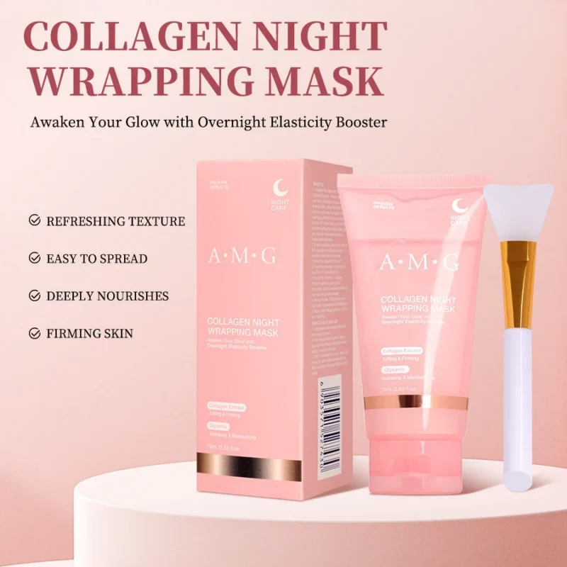 Collagen Night Wrapping Mask Deep Cleansing and Firming Overnight Peel-Off Facial Mask - 75ml