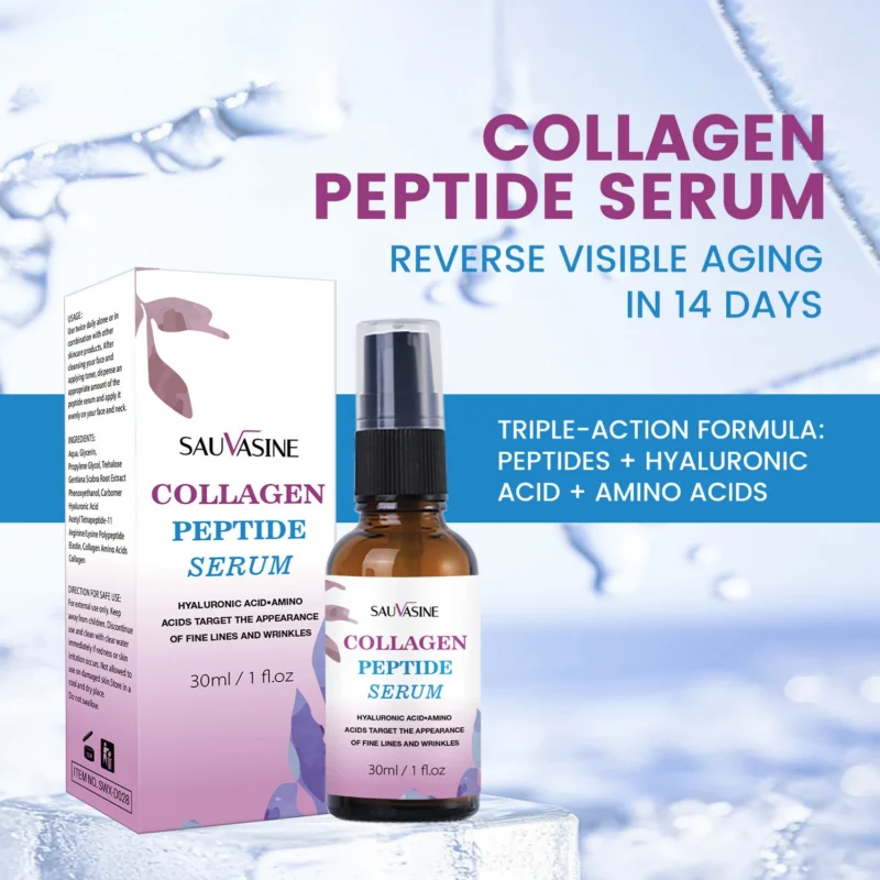 Collagen Peptide Serum Anti-Aging Face Essence with Hyaluronic Acid & Amino Acids for Fine Lines (30ml)