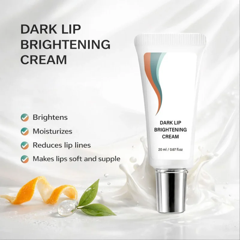 Dark Lip Brightening Cream - Moisturizing Lip Treatment for Pigmented Lips with Vitamin C & Jojoba Oil, 20g
