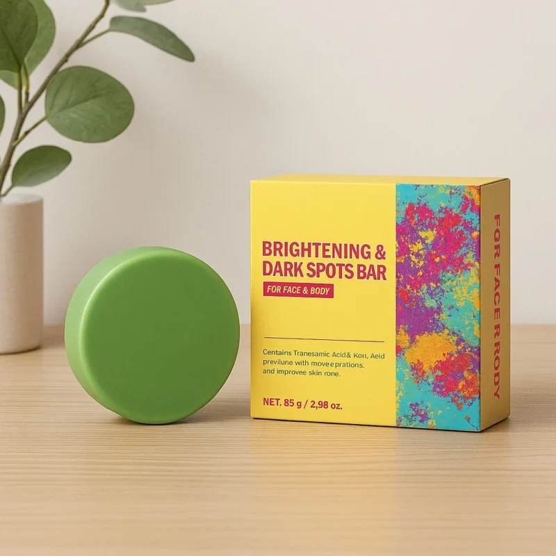 Dark Spot Remover Soap Bar - Brightening Handmade Cleanser with Kojic Acid & Tranexamic Acid for Face & Body (85g)