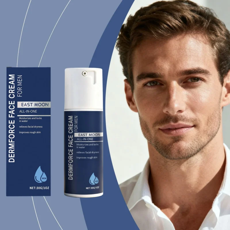Men's Face Cream All-in-One Moisturizer - EAST MOON Dermforce Hydrating & Oil Control Lotion for Rough Skin (30g)