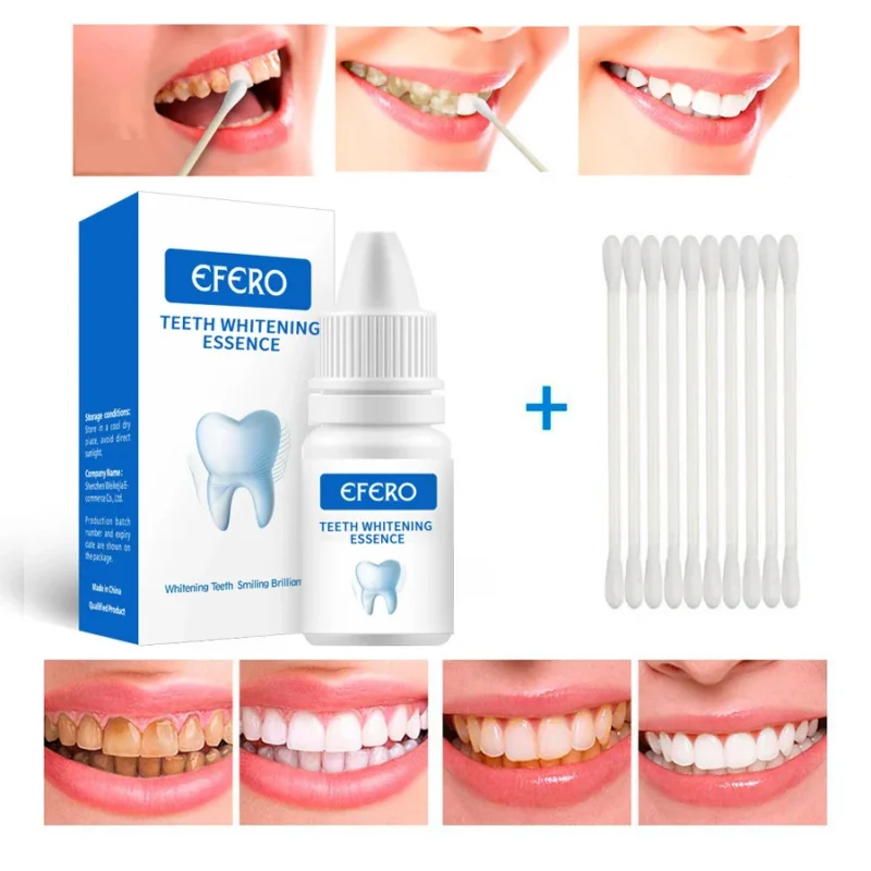 Teeth Whitening Essence Serum EFERO - Plaque & Tartar Remover for Smoke & Coffee Stains (0.35 fl.oz)