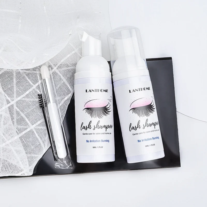 Eyelash Extension Shampoo Gentle Cleansing Foam for Lash Extensions and Eye Makeup Removal 50ml