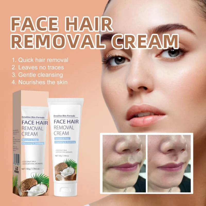 Facial Hair Removal Cream for Women Sensitive Skin Gentle Depilatory 50g