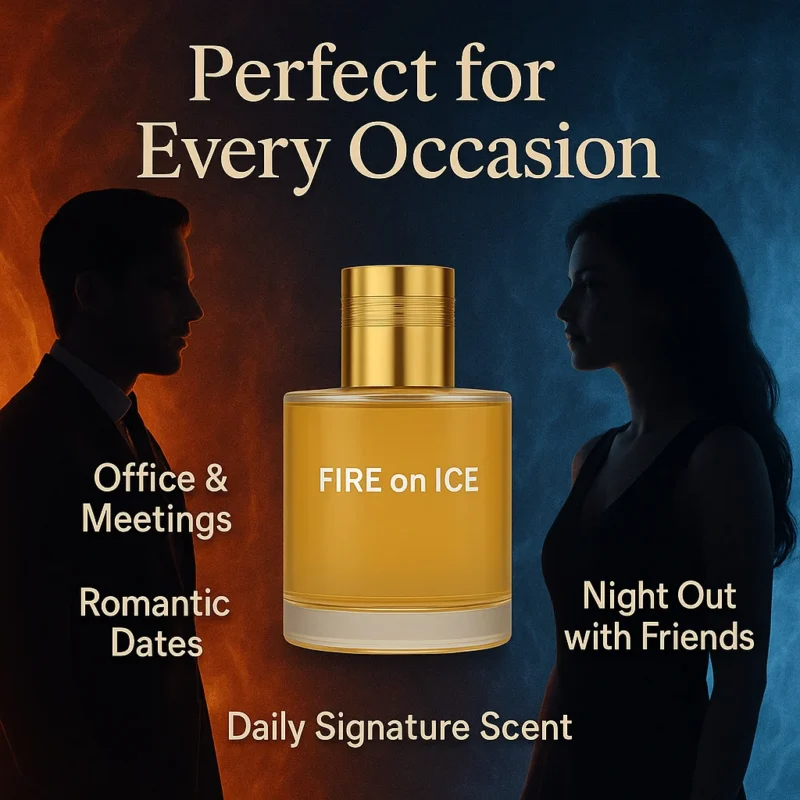 Fire on Ice Perfume Unisex Eau De Parfum Long Lasting Amber Floral Fragrance 100ml