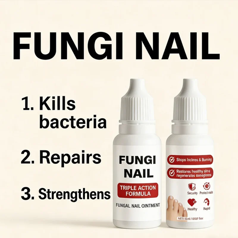 Fungal Nail Treatment Solution Set (2x15ml) - Triple Action Anti-Fungal Repair Liquid for Damaged & Discolored Nails, Stops Itching & Restores Health