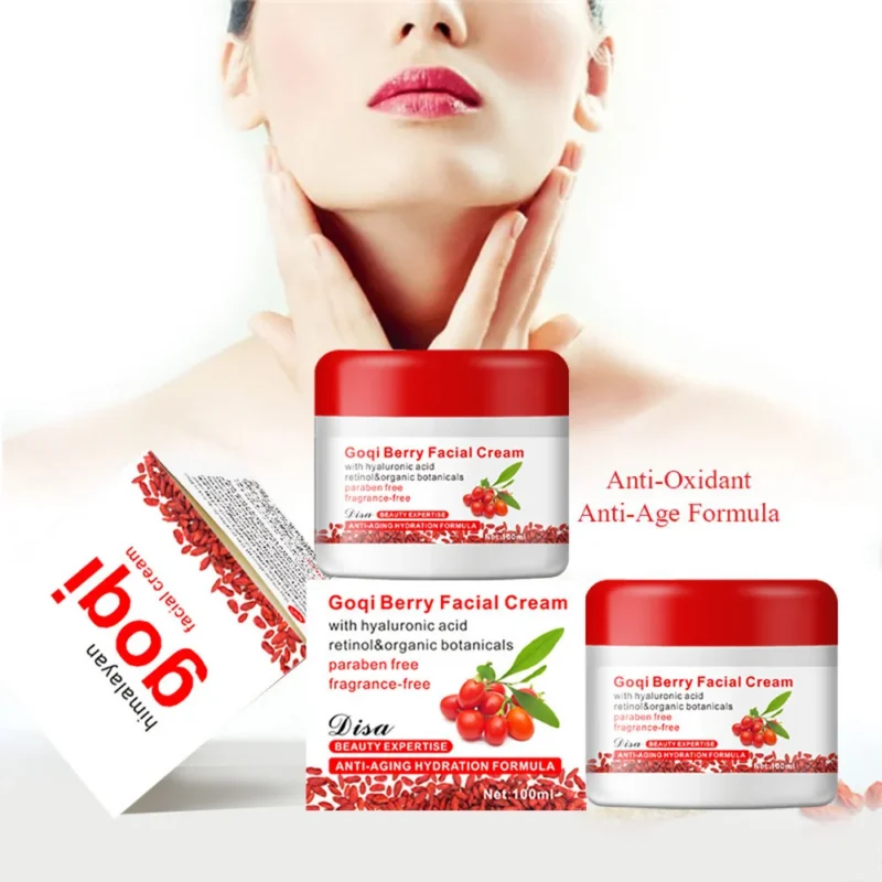 Goji Berry Facial Cream Anti-Aging Moisturizer with Retinol and Hyaluronic Acid 100ml