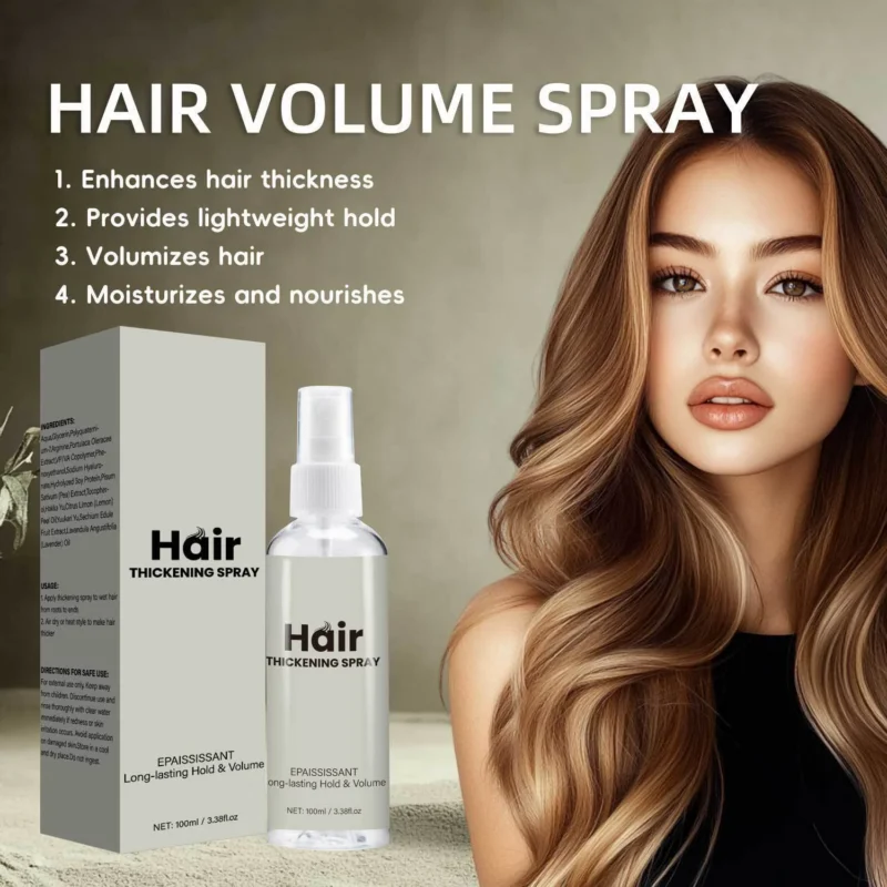 Hair Thickening Spray for Instant Root Lift and Long-Lasting Voluminous Hold (100ml)