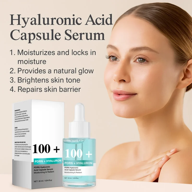 Hyaluronic Acid Capsule Serum PDRN Moisturizing & Radiance Face Essence 30ml