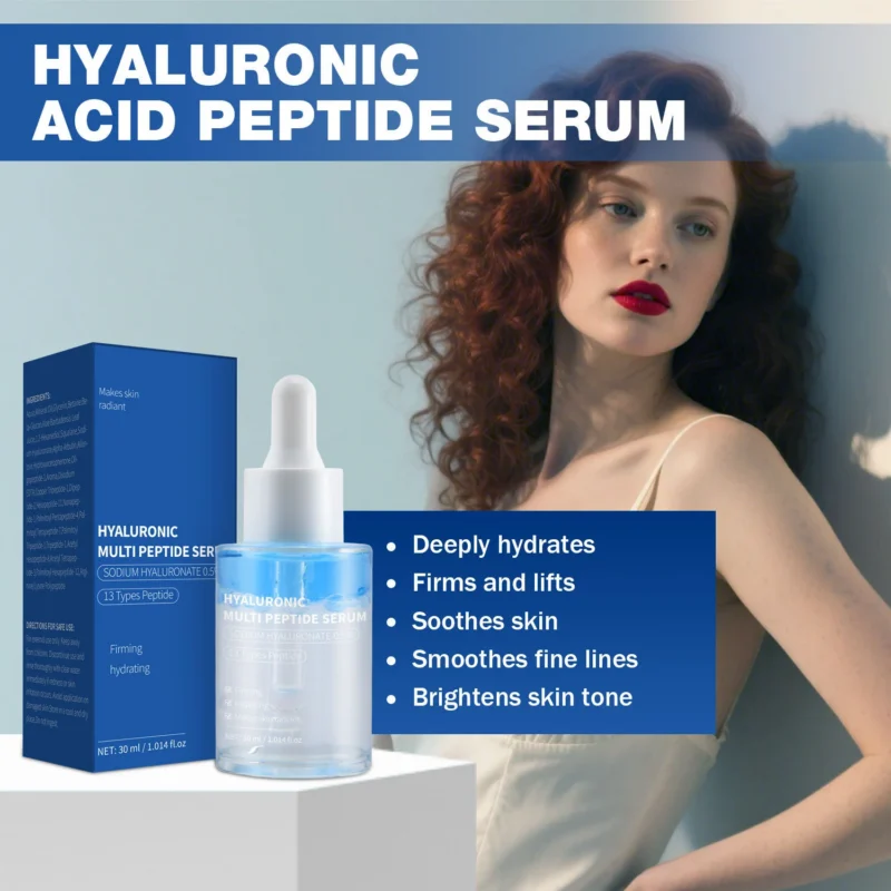 Hyaluronic Multi Peptide Serum for Face - Firming, Hydrating & Anti-Aging Skin Treatment - 30ml