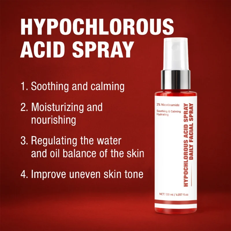Hypochlorous Acid Spray Daily Facial Mist with 2% Niacinamide - Soothing & Hydrating Toner for Sensitive Skin (120ml)