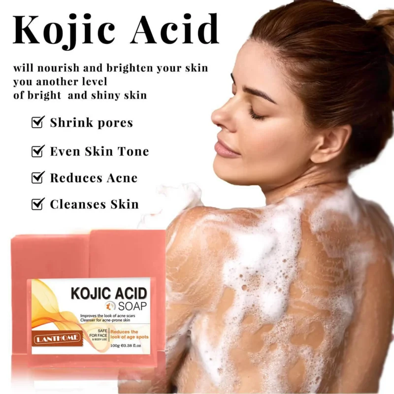 Kojic Acid Soap for Skin Brightening and Acne Scar Removal with Olive Oil & Shea Butter 100g