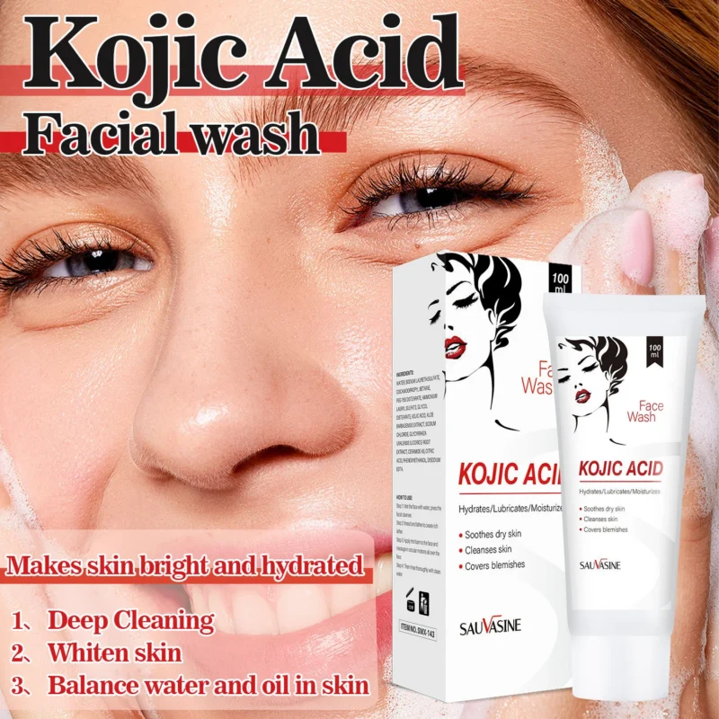 Kojic Acid Cleanser SAUVASINE Whitening & Hydrating Facial Wash 100ml