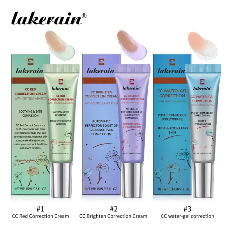 CC Cream Color Correcting Primer with Centella Asiatica SPF 25 Lightweight Moisturizing Concealer for Redness & Dullness