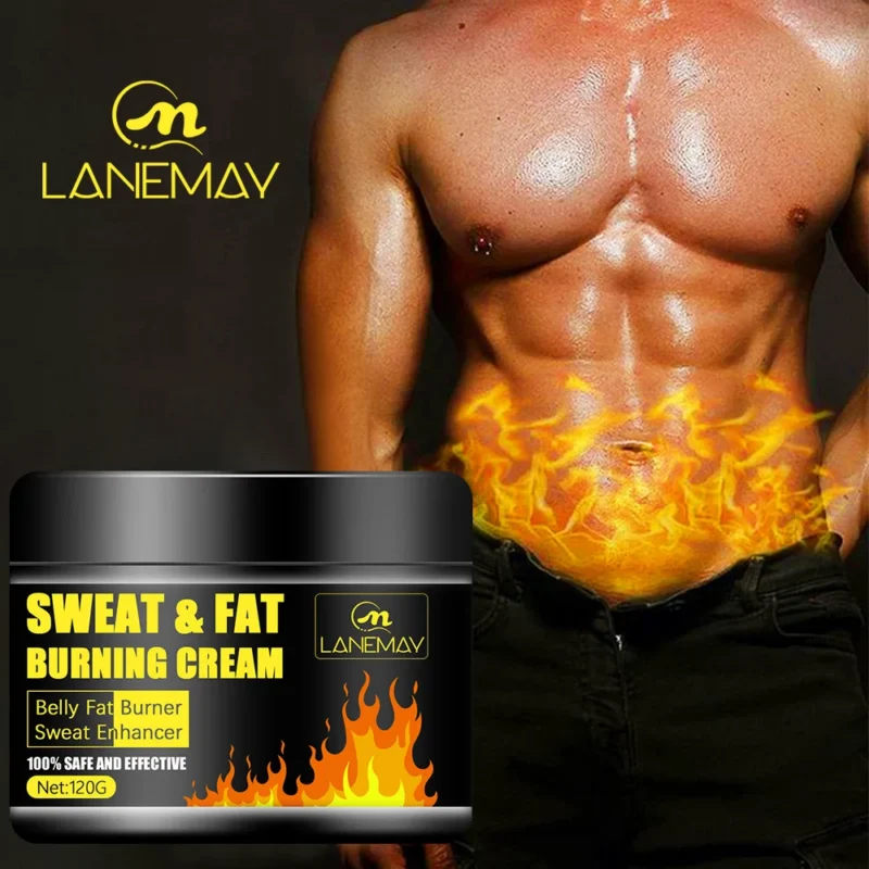 Slimming Hot Gel for Men and Women, LANEMEY Hemp Body Firming Cream for Abdominal Muscle Training and Fitness, 120g
