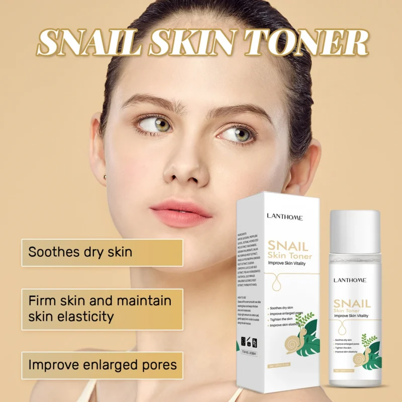 Snail Skin Toner by LANTHOME - Hydrating Facial Essence for Anti-Aging, Pore Minimizing & Skin Vitality (120ml)