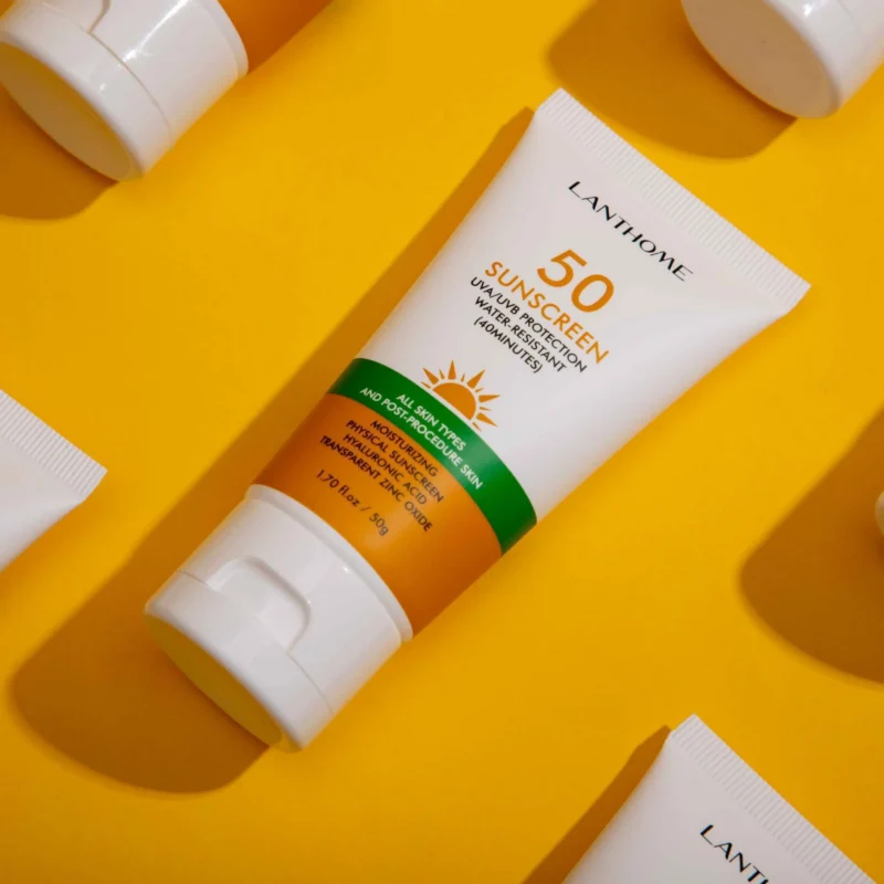 Sunscreen SPF 50 LANTHOME Physical Sun Protection Moisturizing Body Cream 50g