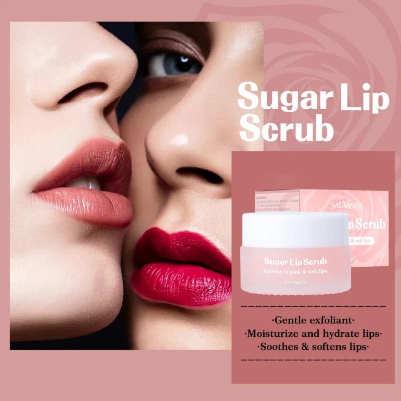 Lip Scrub Brown Sugar Exfoliator for Dark Lips Repair and Moisturizing 20g