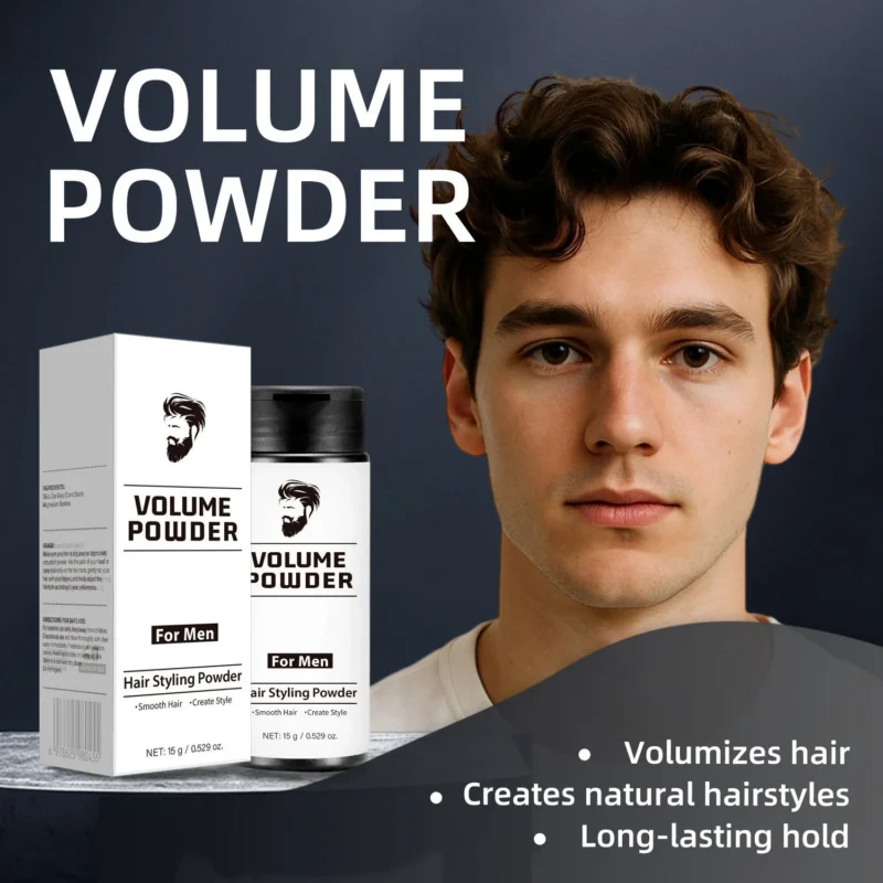 Hair Styling Powder for Men - Volumizing Texture Dust - Instant Lift & Matte Finish (15g)