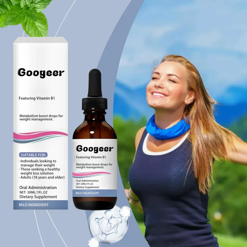 Metabolism Boost Drops Weight Management Dietary Supplement with Vitamin B1 & Green Tea Extract 30ml