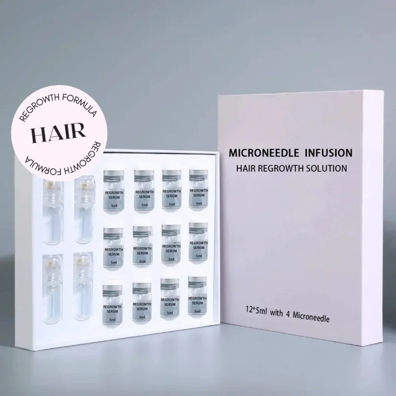 Microneedle Hair Growth Serum Kit - Scalp Infusion Therapy Set for Hair Density & Anti-Hair Loss (5ml Vials)