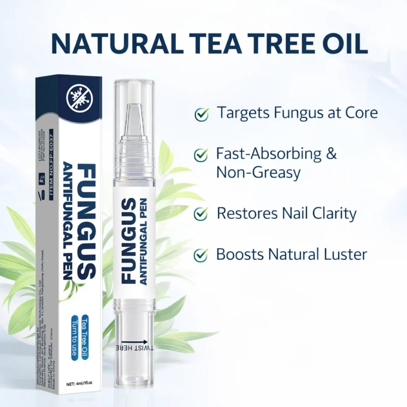 Nail Fungus Treatment Pen Tea Tree Oil Antifungal Solution for Damaged Nails 4ml