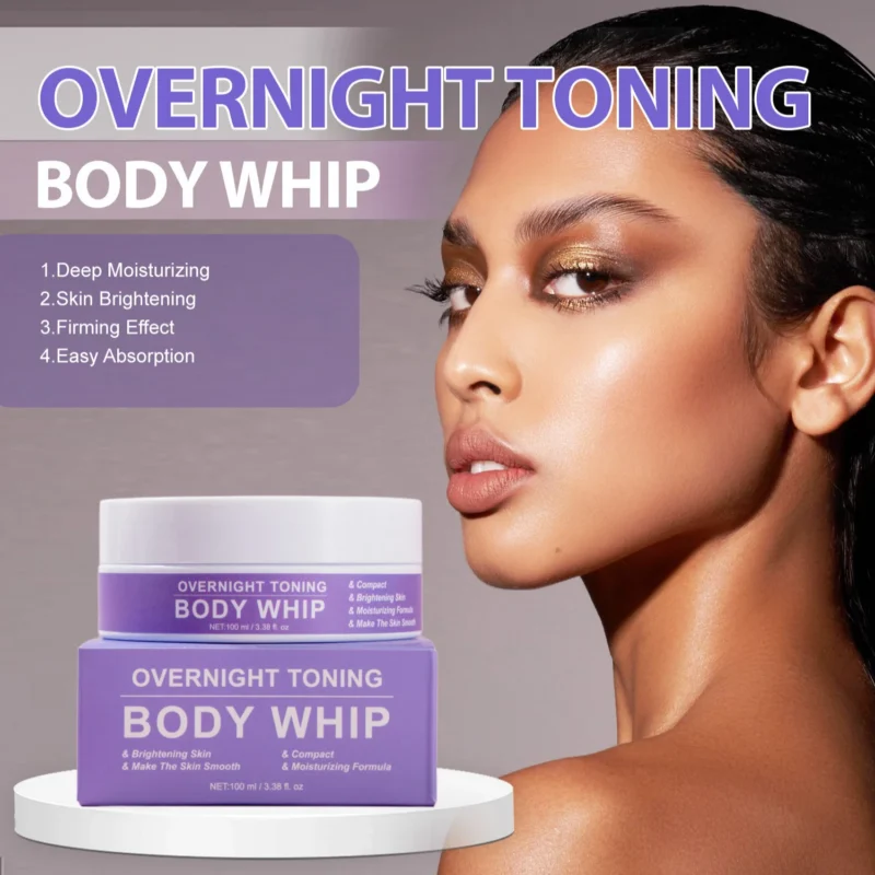 Overnight Toning Body Whip Firming & Brightening Night Moisturizer with Shea Butter 100ml