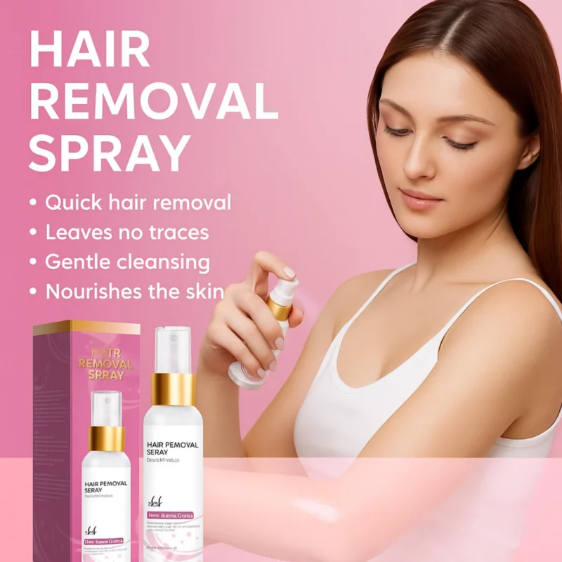Hair Removal Spray - Painless Watermelon Scented Gentle Body Hair Remover (60ml)