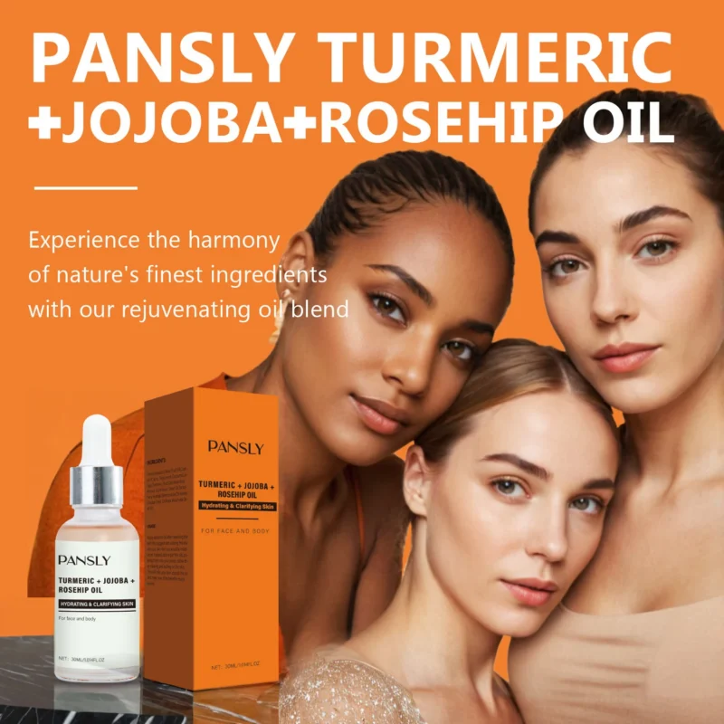Turmeric Face Oil with Jojoba & Rosehip Oil for Hydrating & Clarifying Skin - 30ml
