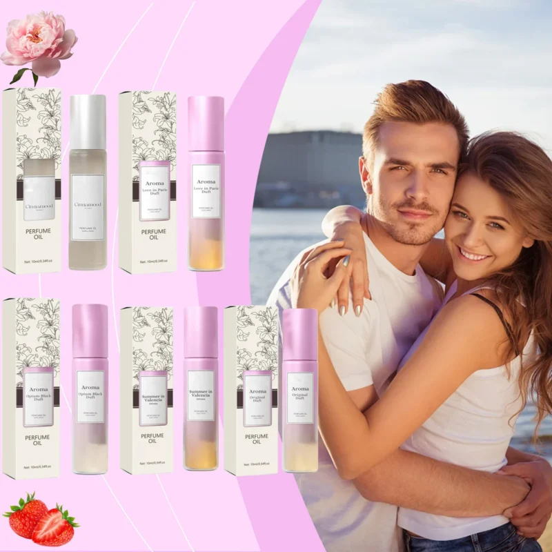 Portable Rollerball Perfume Oil Long Lasting Floral and Fruity Fragrance for Dating 10ml
