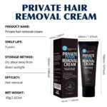 Private Hair Removal Cream Gentle Depilatory Roz Jy377pka 3
