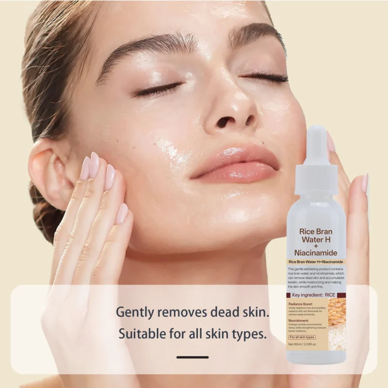 Rice Bran Water Niacinamide Ampoule - Exfoliating & Brightening Face Serum for Radiant Skin (60ml)