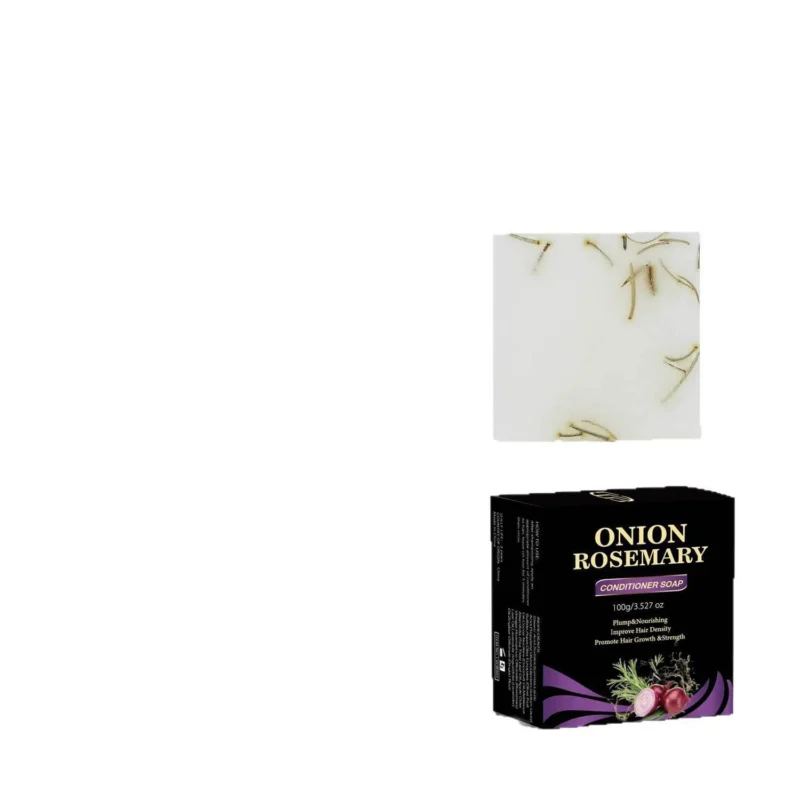 Rosemary Onion Hair Growth Soap Bar - Volumizing Shampoo for Thinning Hair, Root Strengthening & Repair (100g)