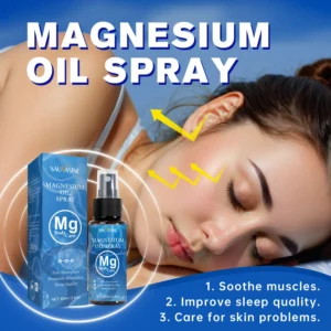 Magnesium Oil Spray 60ml SAUVASINE - Fast Absorption Body Mist for Muscle Relaxation, Sleep Support & Skin Hydration