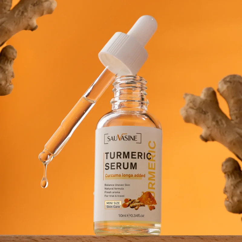 Turmeric Serum Face Oil for Dark Spots & Wrinkles - SAUVASINE Brightening Moisturizer (10ml)