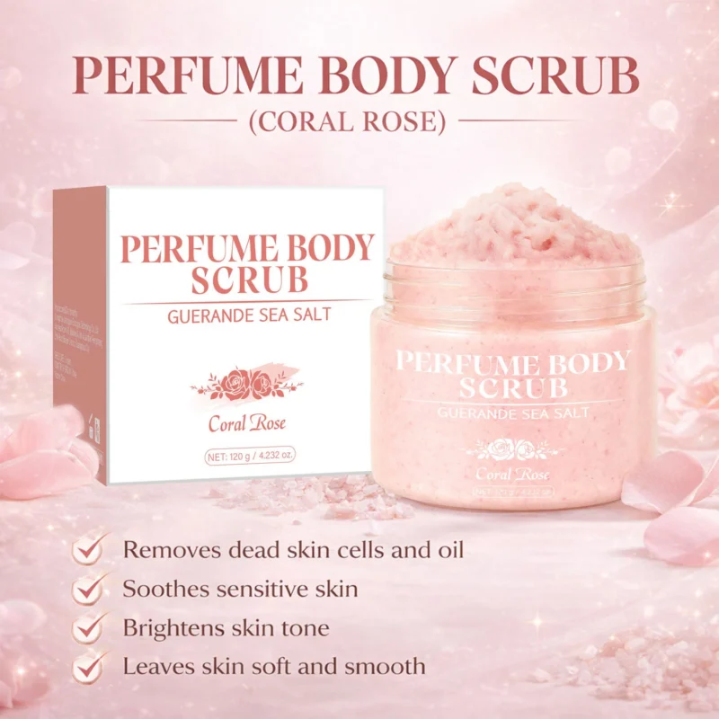 Sea Salt Body Scrub Fragrance Exfoliating and Skin Brightening with Guerande Sea Salt 120g