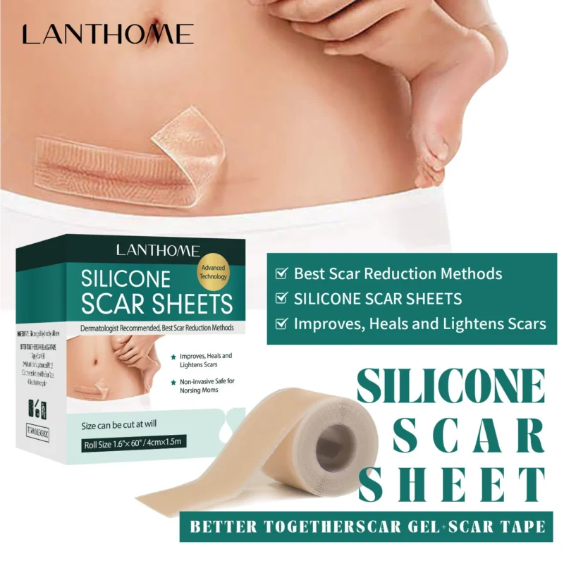 Silicone Scar Sheets for Scar Removal and Healing - Advanced Medical Grade Silicone Tape (4cm x 1.5m)