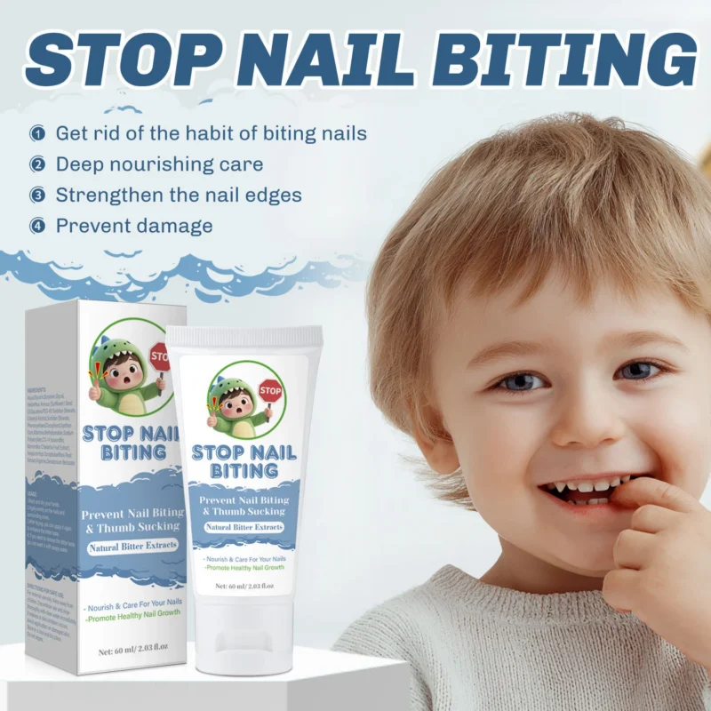 Stop Nail Biting Cream & Thumb Sucking Preventer - Natural Bitter Extract Nail Care Treatment for Kids & Adults - 60ml