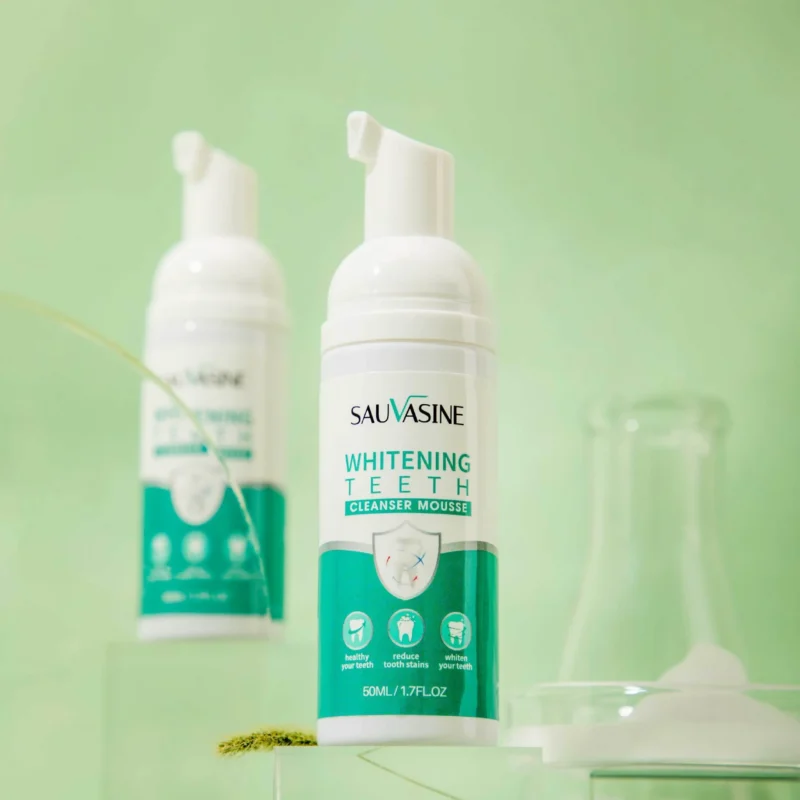 Teeth Whitening Mousse SAUVASINE Oral Cleanser Stain Remover for Fresh Breath 50ml