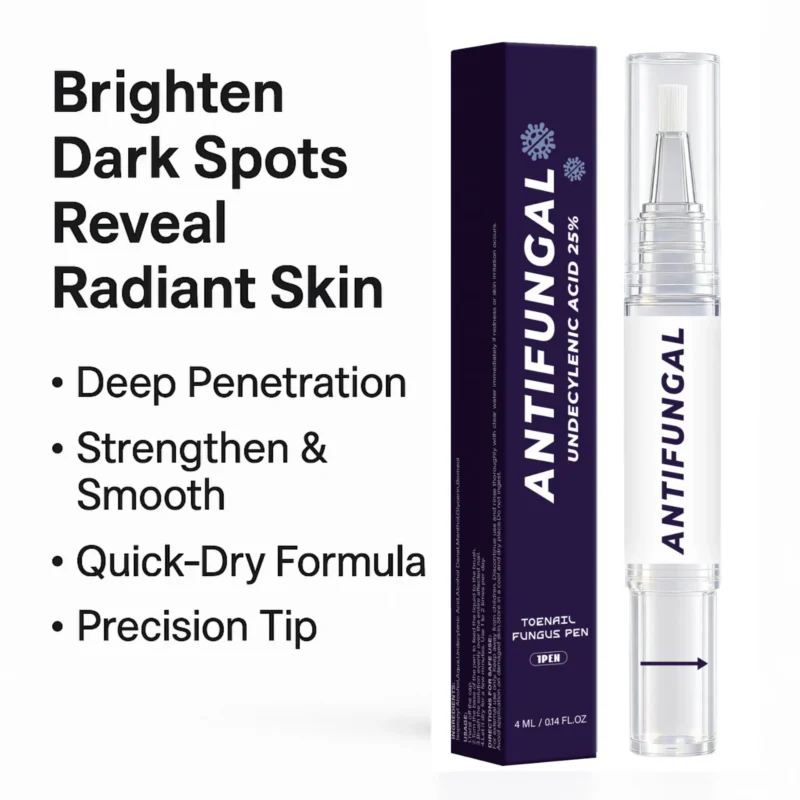 Toenail Fungus Treatment Pen - Maximum Strength 25% Undecylenic Acid Antifungal Solution - Restores Discolored & Brittle Nails (4ml)