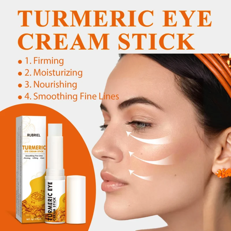 Turmeric Eye Cream Stick for Dark Circles and Fine Lines - Rubriel Firming & Brightening Eye Treatment