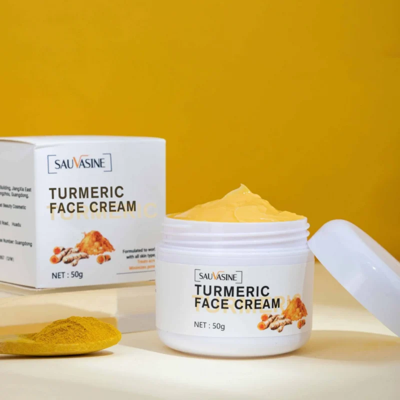 Turmeric Face Cream for Skin Brightening & Anti-Aging - SAUVASINE Moisturizing Repair Lotion (50g)