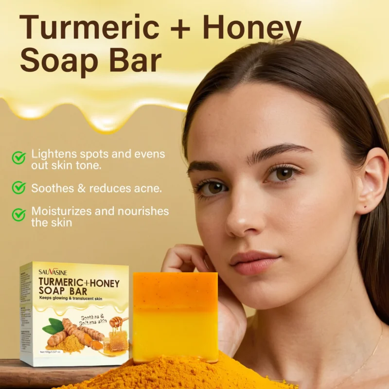 Turmeric Honey Soap for Skin Brightening and Deep Cleansing - 100g