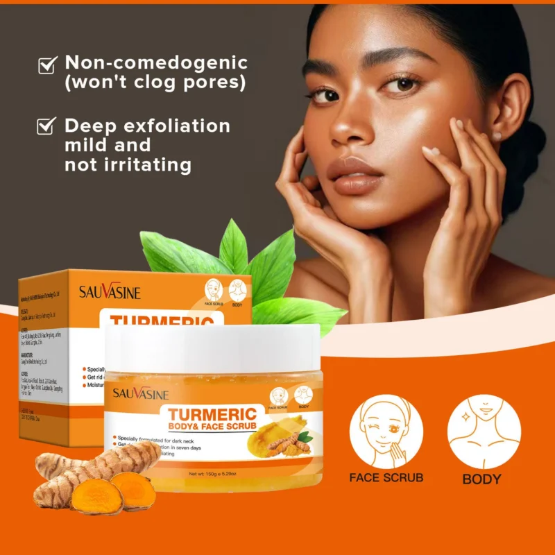 Turmeric Neck Scrub Brightening & Exfoliating Body and Face Polish 150g