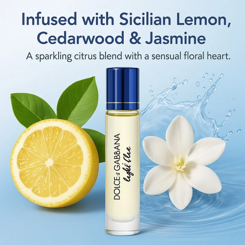 Unisex Eau de Toilette Spray Portable Travel Perfume with Sicilian Lemon & Cedarwood