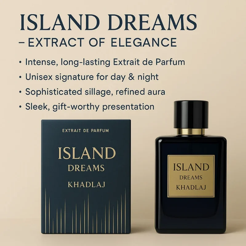 Unisex Fragrance Spray Long Lasting Island Dreams Extrait de Parfum by KHADLAJ